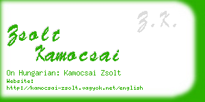 zsolt kamocsai business card